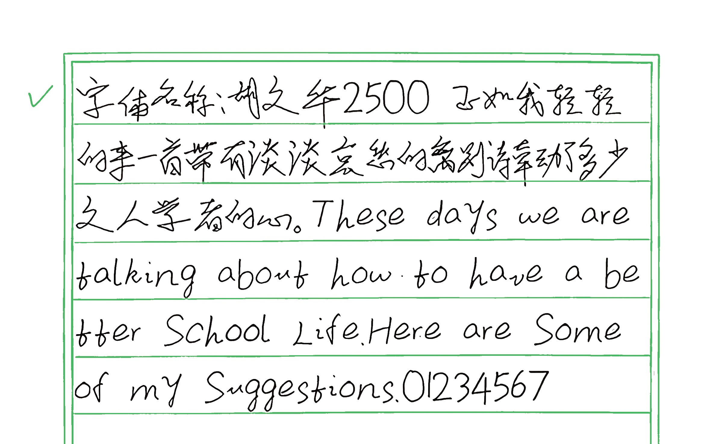 173_胡文华2500 手写样张
