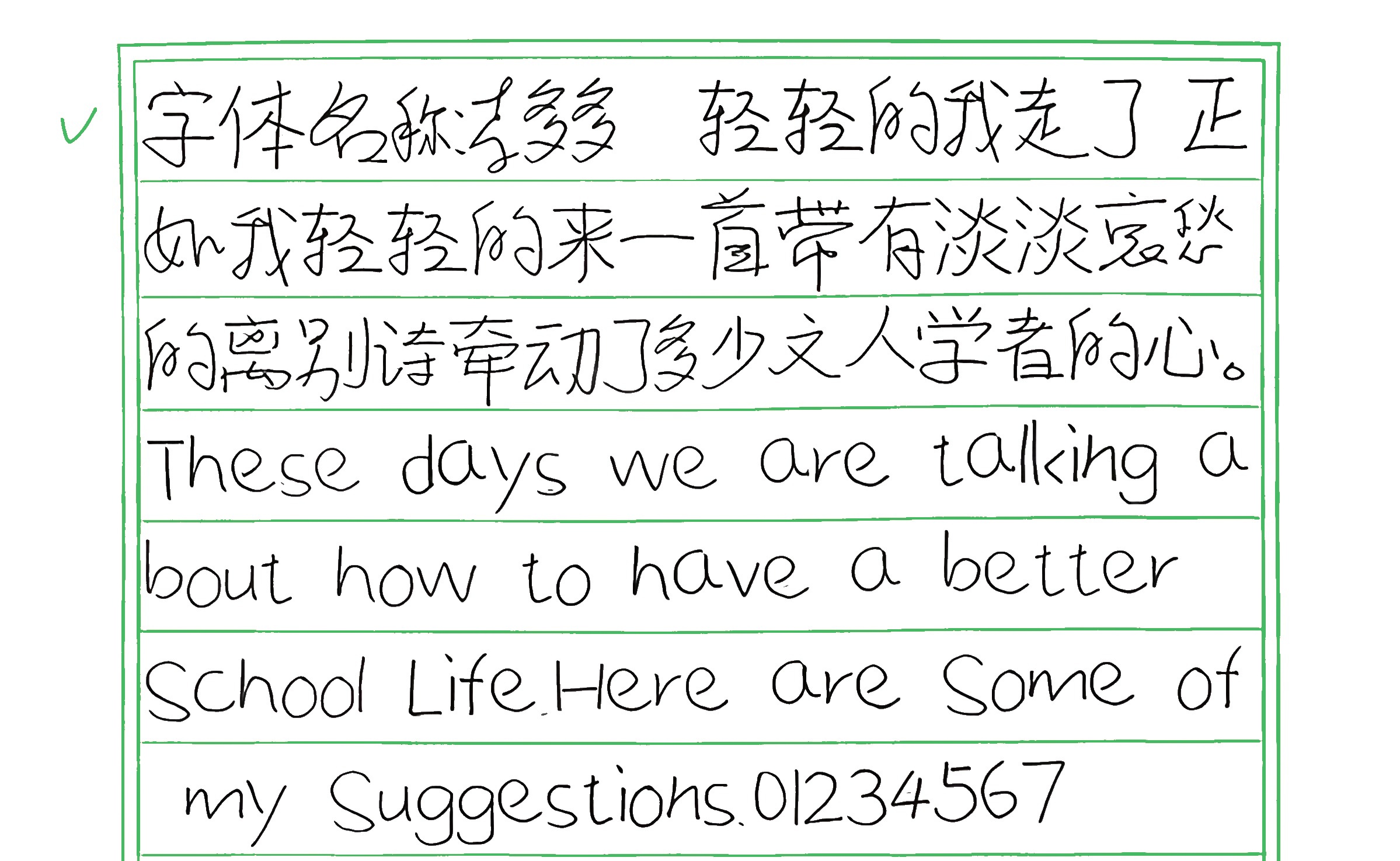 206_李多多 手写样张