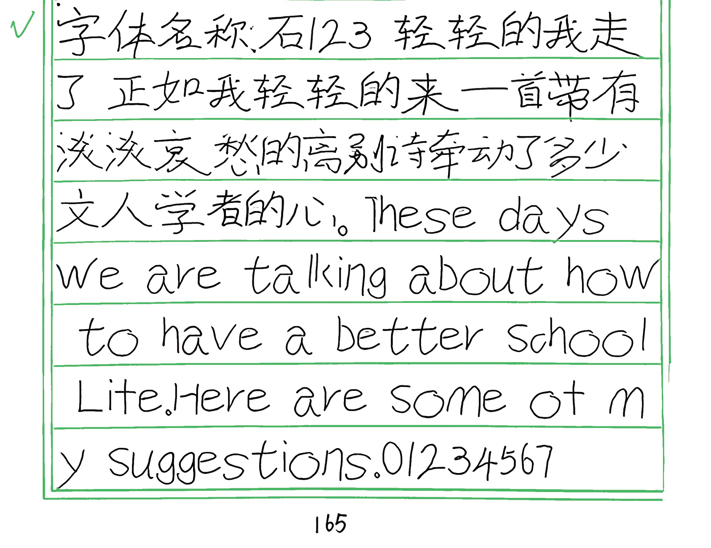 255_石123 手写样张