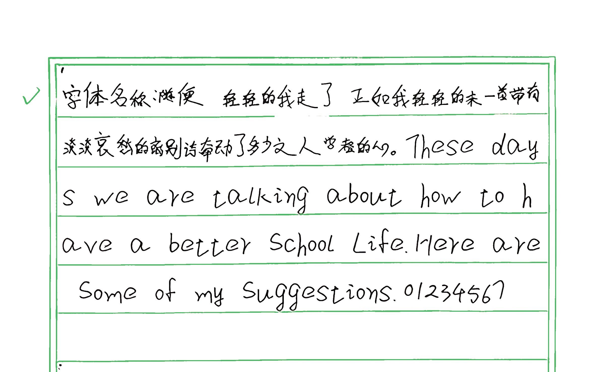 267_随便 手写样张