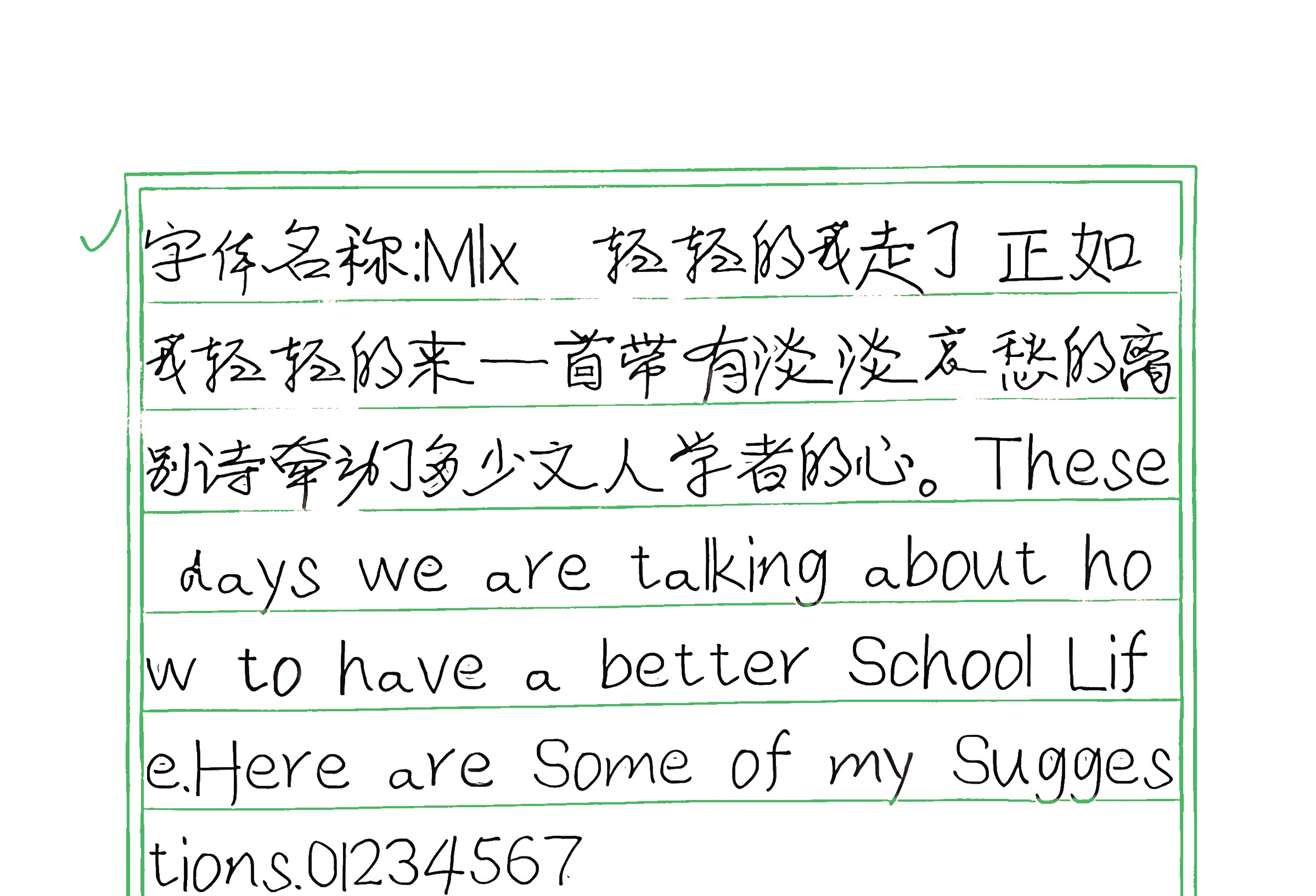 82_mlx 手写样张