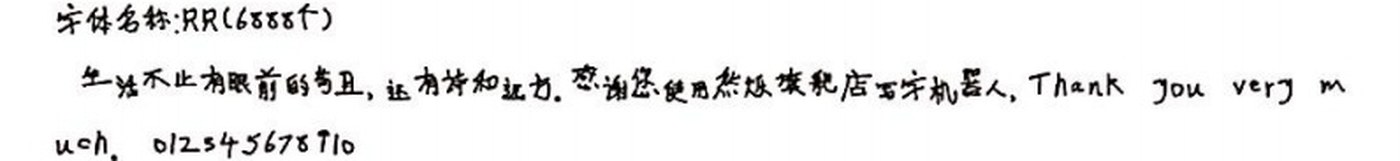 RR 手写样张