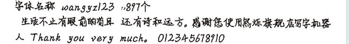 wangyz123 手写样张
