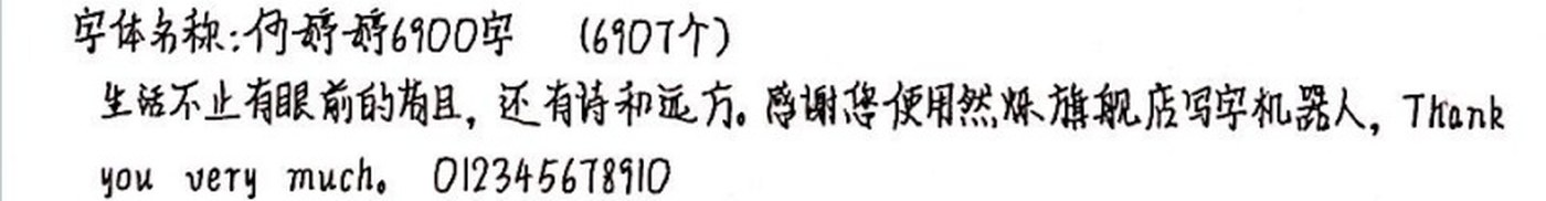 何婷婷6900字 手写样张